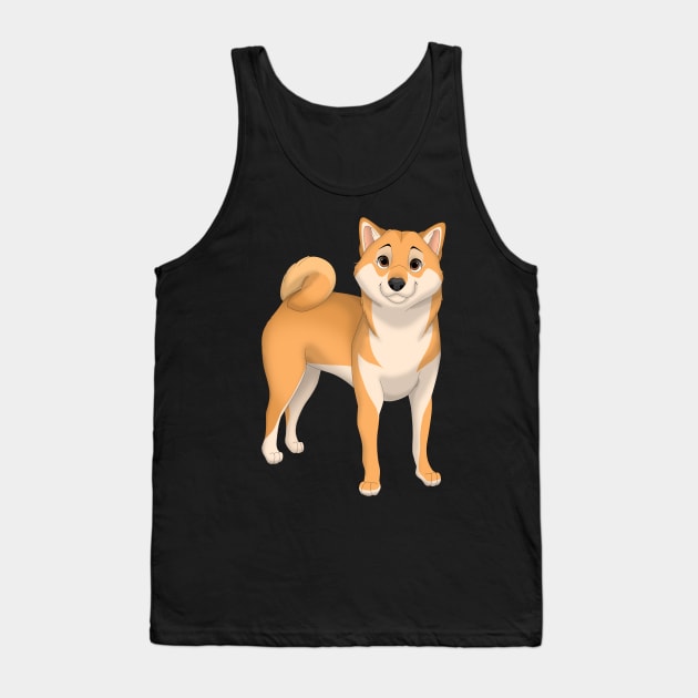 Shiba Inu Dog Tank Top by millersye